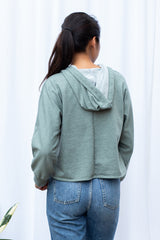 Bella Hoodie (Sage Fleece) - S