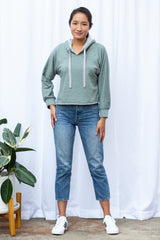 Bella Hoodie (Sage Fleece) - XS