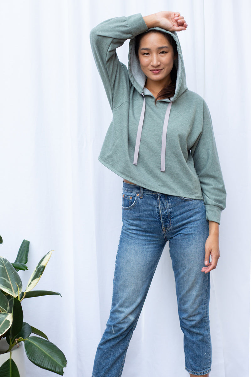 Bella Hoodie (Sage Fleece) - XS