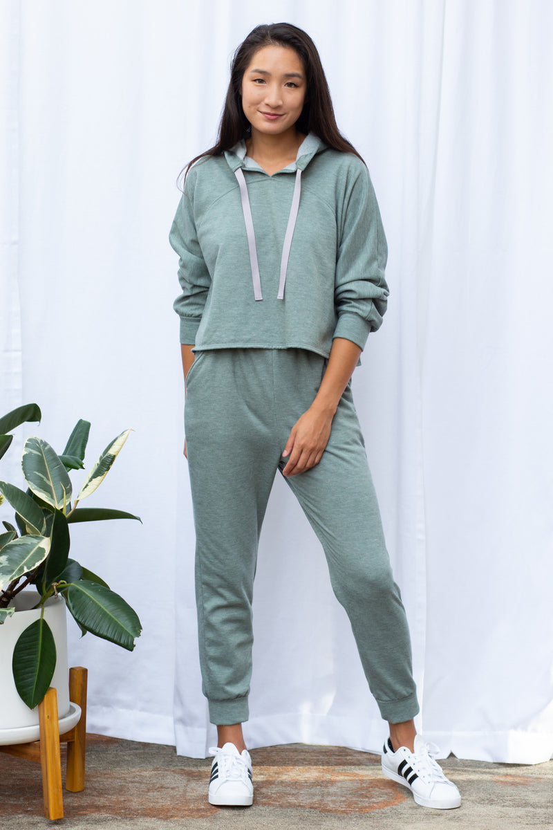 Bella Hoodie (Sage Fleece) - XS