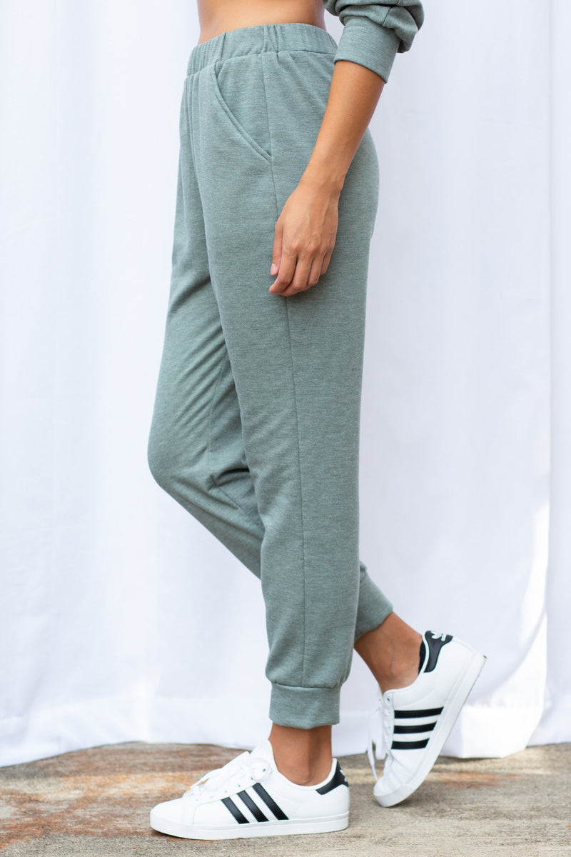 Carmen Jogger (Sage Fleece) - XS