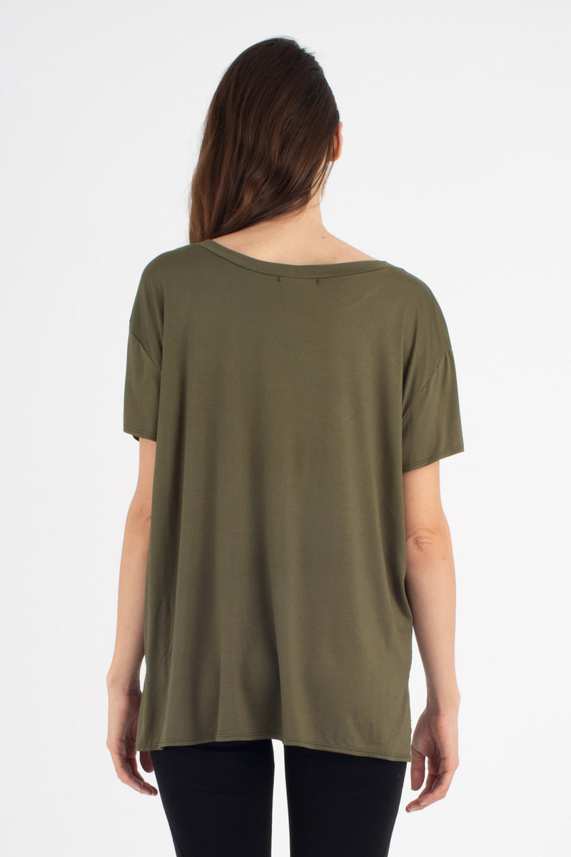 Austin Colorblock Tee (Olive/Black) - XS/S