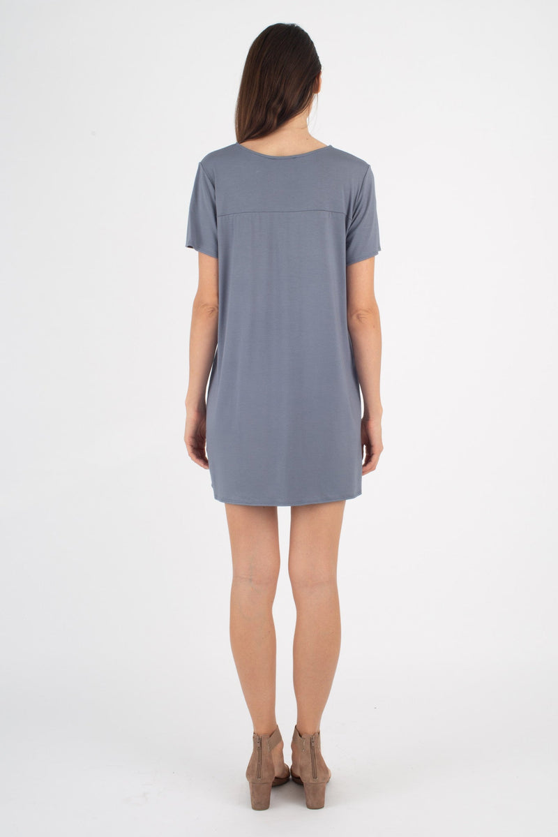 Stacey T-Shirt Dress (Vintage Blue) - M