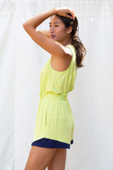 Emily Day Short (Chartreuse/Navy) - M