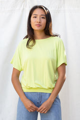 Luna Wrap Top (Chartreuse) - L