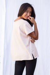 Asher Fleece Tee (Blush) - M/L