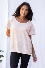 Asher Fleece Tee (Blush) - M/L