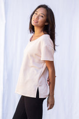 Asher Fleece Tee (Blush) - M/L