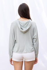 Bella Hoodie (Sage Fleece) - S