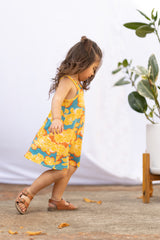 Mini Avery Dress (Golden Bloom) -8T