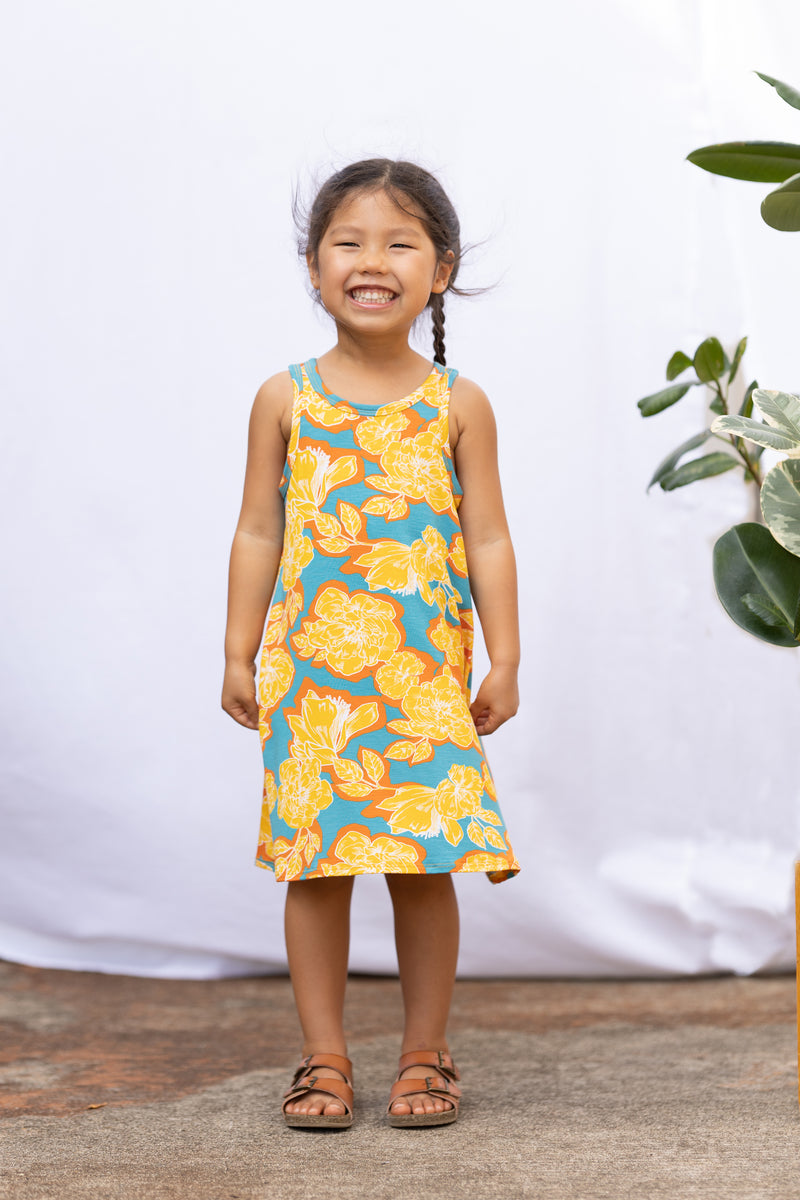 Mini Avery Dress (Golden Bloom) -8T