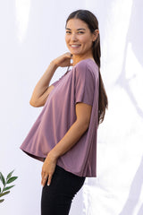 Alisa Box Pleat Top (Belladonna) - S