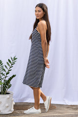 Milly Dress (Navy Stripe) - XS