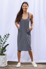 Milly Dress (Navy Stripe) - XS