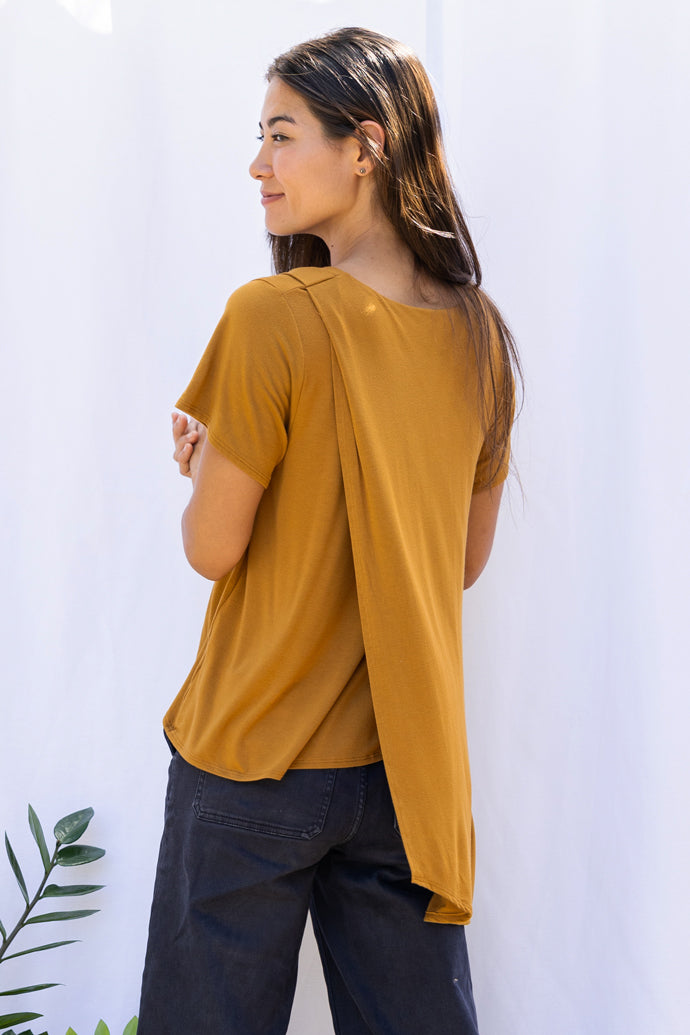 Gemma Asymmetrical Tunic (Cognac)