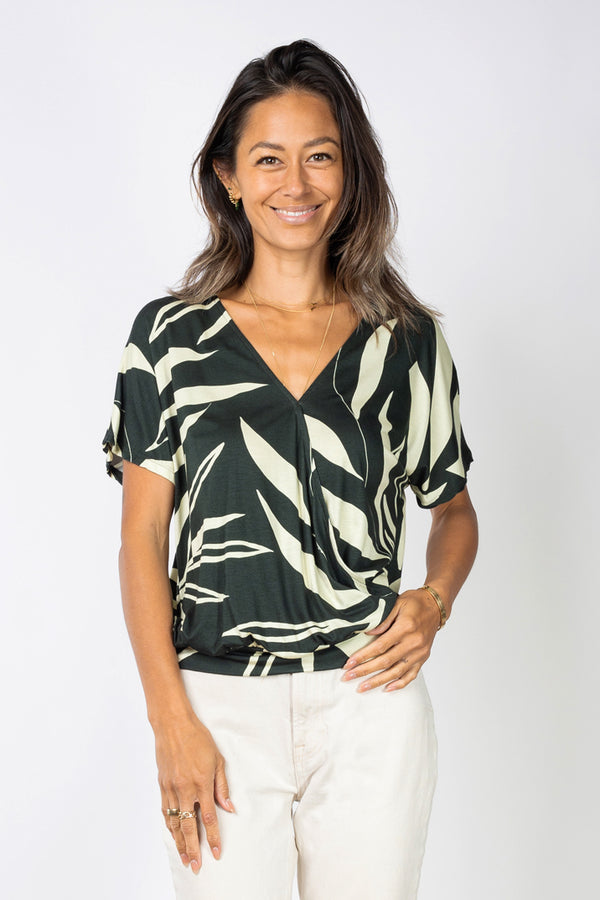 Luna Wrap Top (Maile Forest)