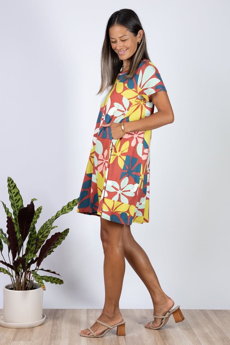 Harper Paneled Dress (Naupaka)