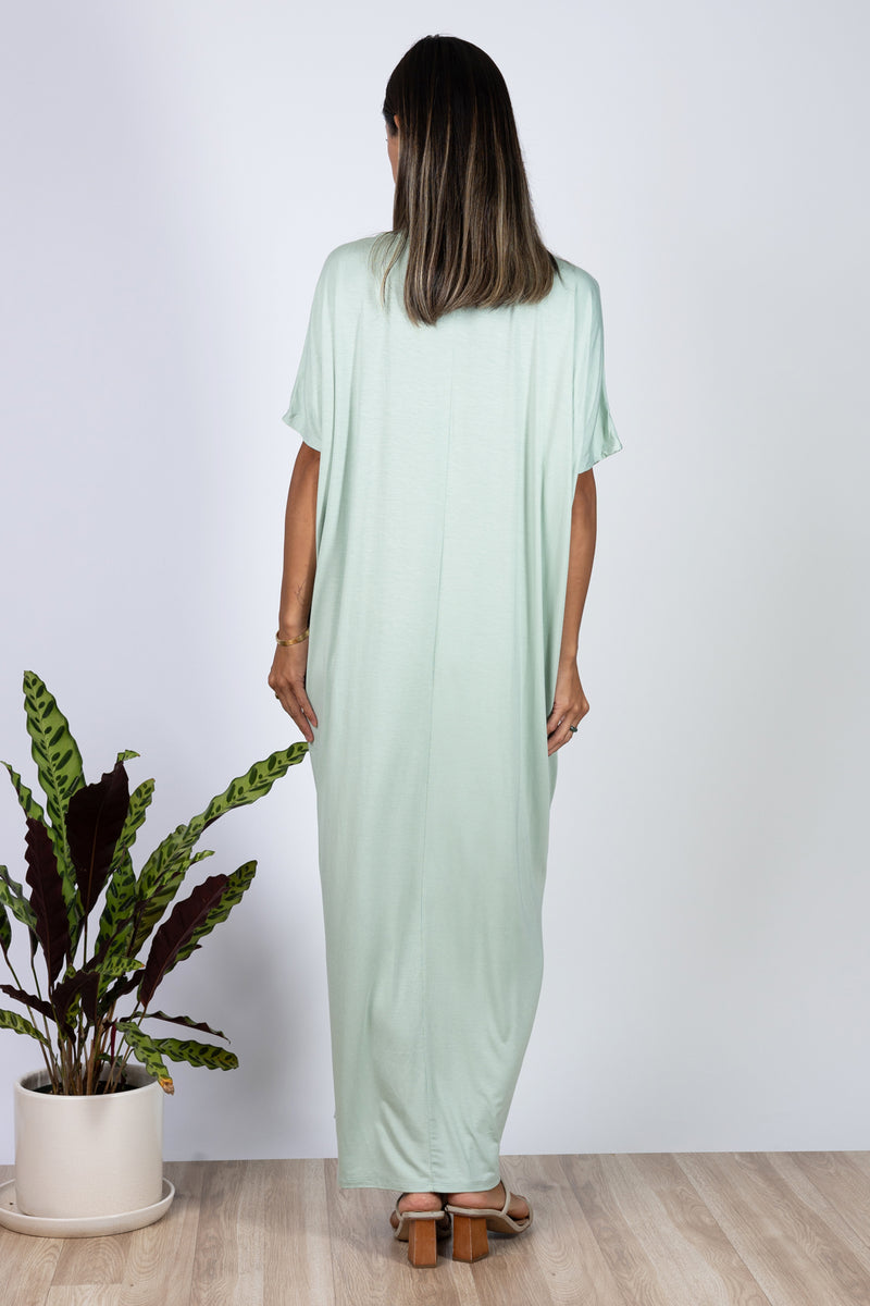 Jade Maxi Kaftan (Seafoam)