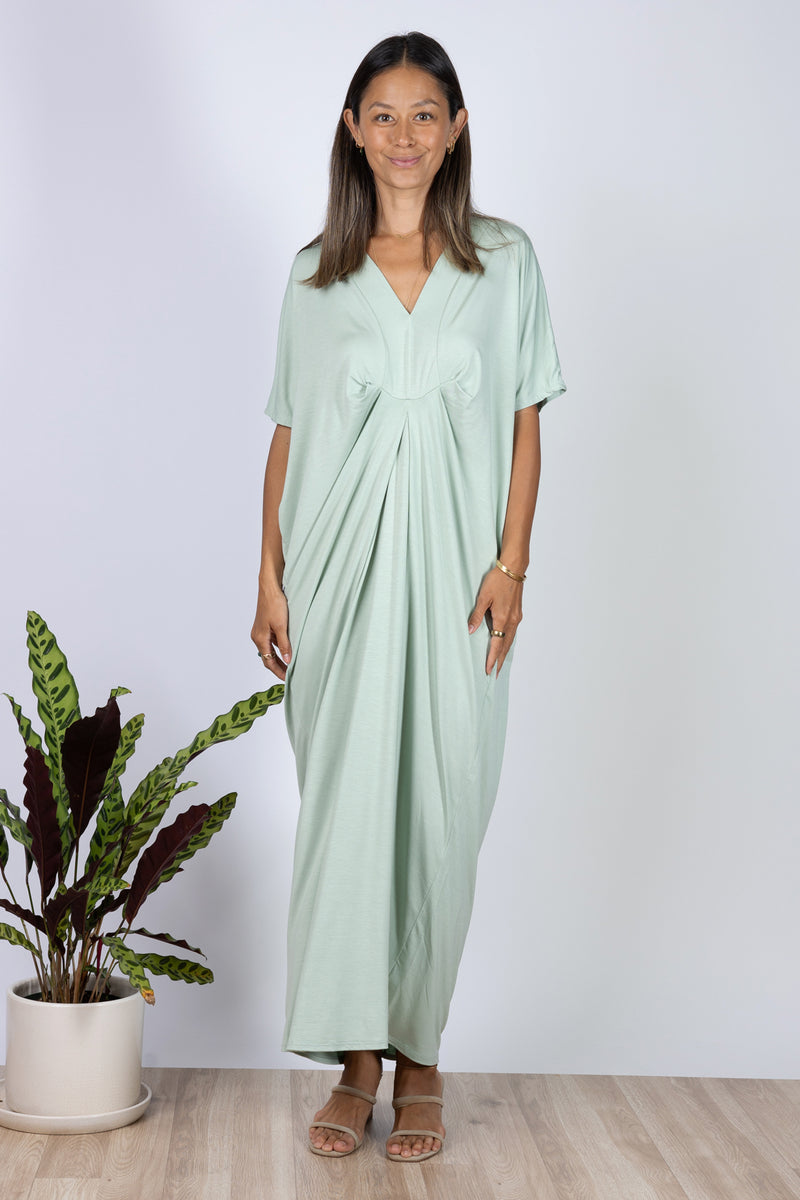 Jade Maxi Kaftan (Seafoam)