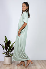 Jade Maxi Kaftan (Seafoam)