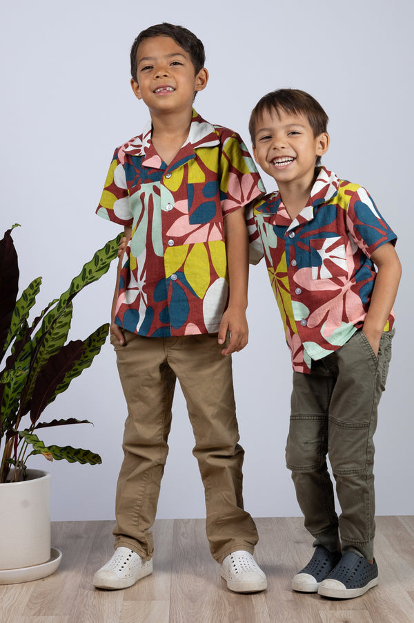 Mini Ronnie Aloha Shirt (Naupaka)