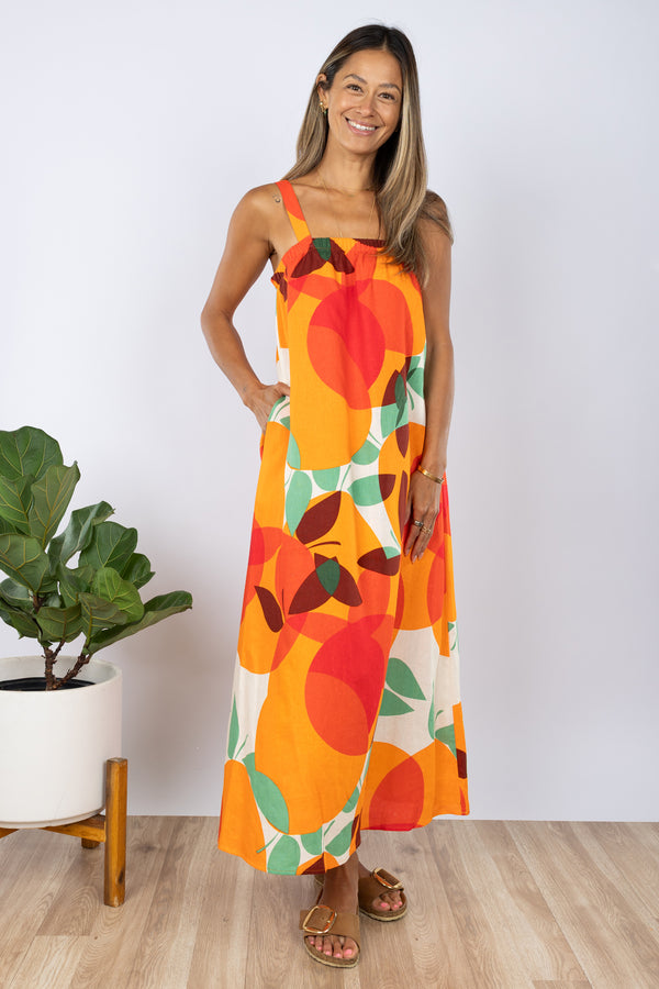 PRE-SALE Miki Maxi (Tangerine Linen)