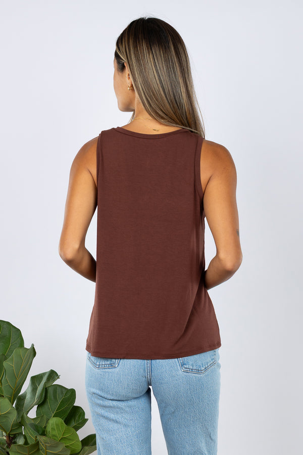 PRE-SALE Nikki Tank Top (Chocolate)