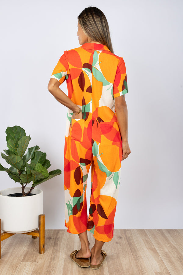 PRE-SALE Shane Jumpsuit (Tangerine Linen)