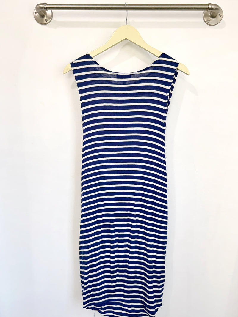 Brandon Tank Dress (Navy Stripe) - L