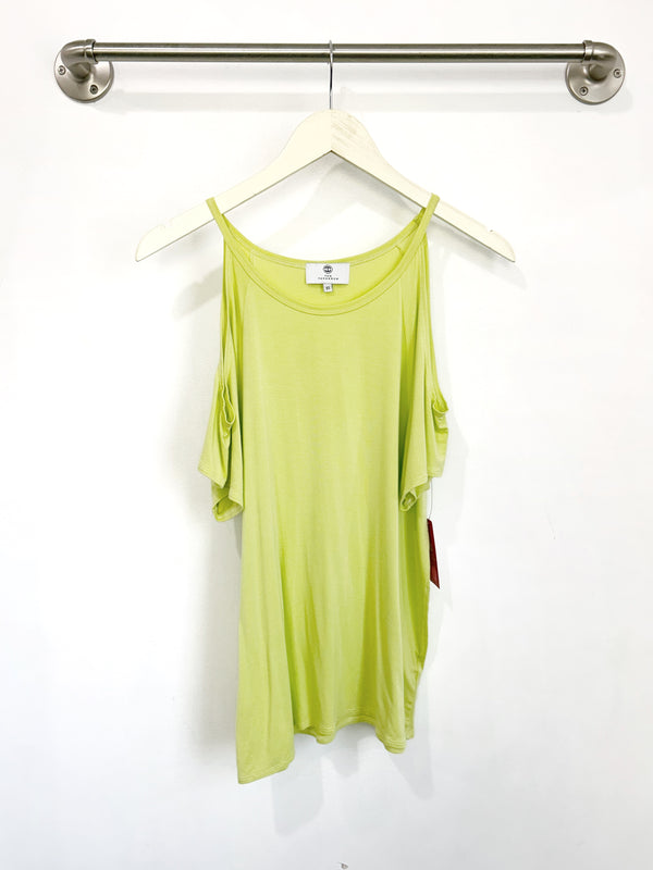 Jennifer Cold Shoulder (Chartreuse) - XS