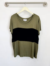 Austin Colorblock Tee (Olive/Black) - XS/S