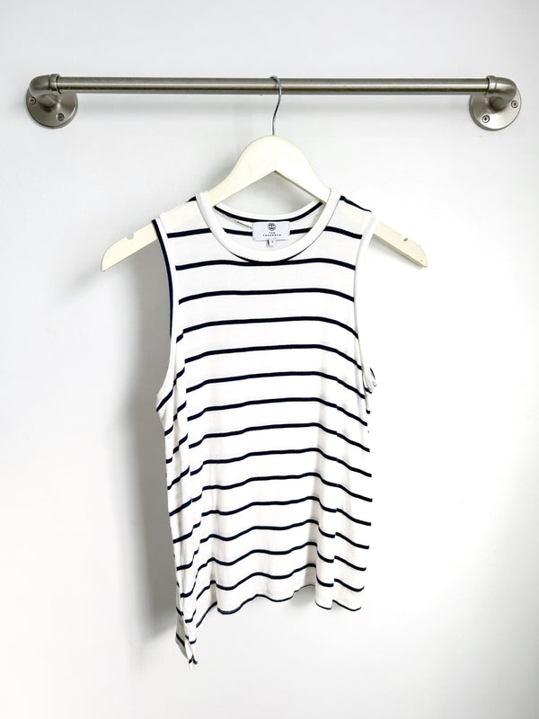 Chris Tank Top (Ivory/Navy Stripe) - S