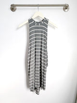 Chad Layered Dress (Charcoal Stripe) - M