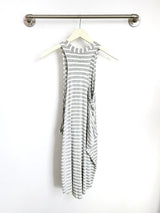 Chad Layered Dress (Heather Grey Stripe) - S