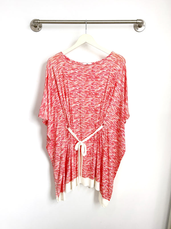 Lea Kaftan Dress (Coral Line Print) - XS/S