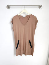 Dawn V-Neck Dress (Hazelnut) - XXS