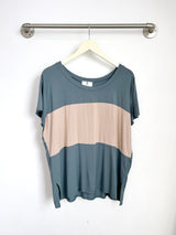 Austin Colorblock Tee (Storm/Cocoa) - XS/S