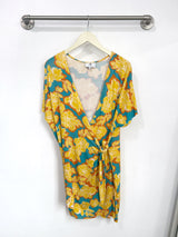 Diedre Wrap Dress (Golden Bloom) - M