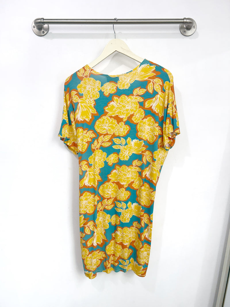 Diedre Wrap Dress (Golden Bloom) - M