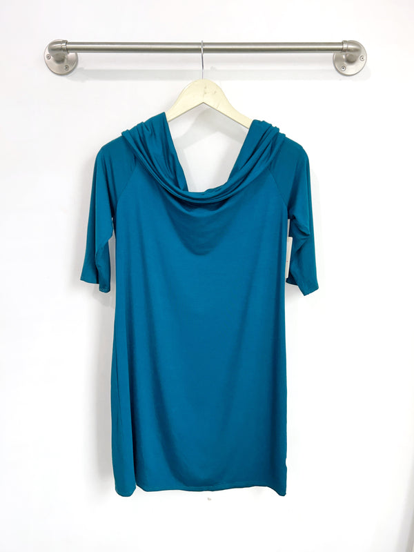 Ariana Off Shoulder Dress (Teal) - XS