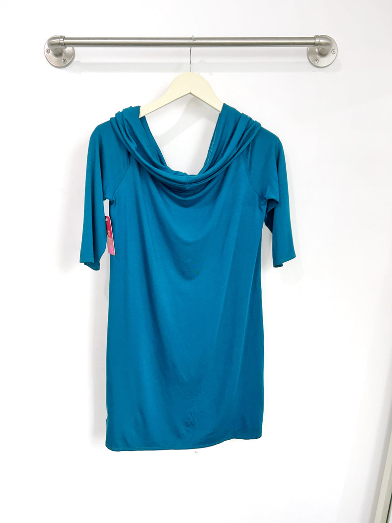 Ariana Off Shoulder Dress (Teal) - XS