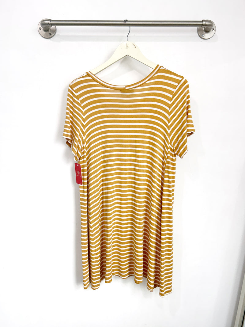 Harper Dress (Mustard Stripe) - M