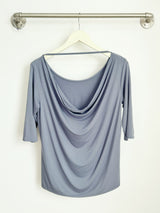 Sophie Cowl-Back Top (Vintage Blue) - S