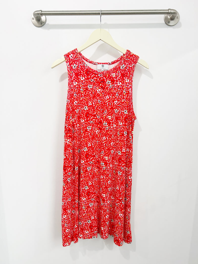 Avery Swing Dress (Wildflower Red) - M