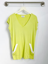 Dawn V-Neck Dress (Chartreuse) - XS