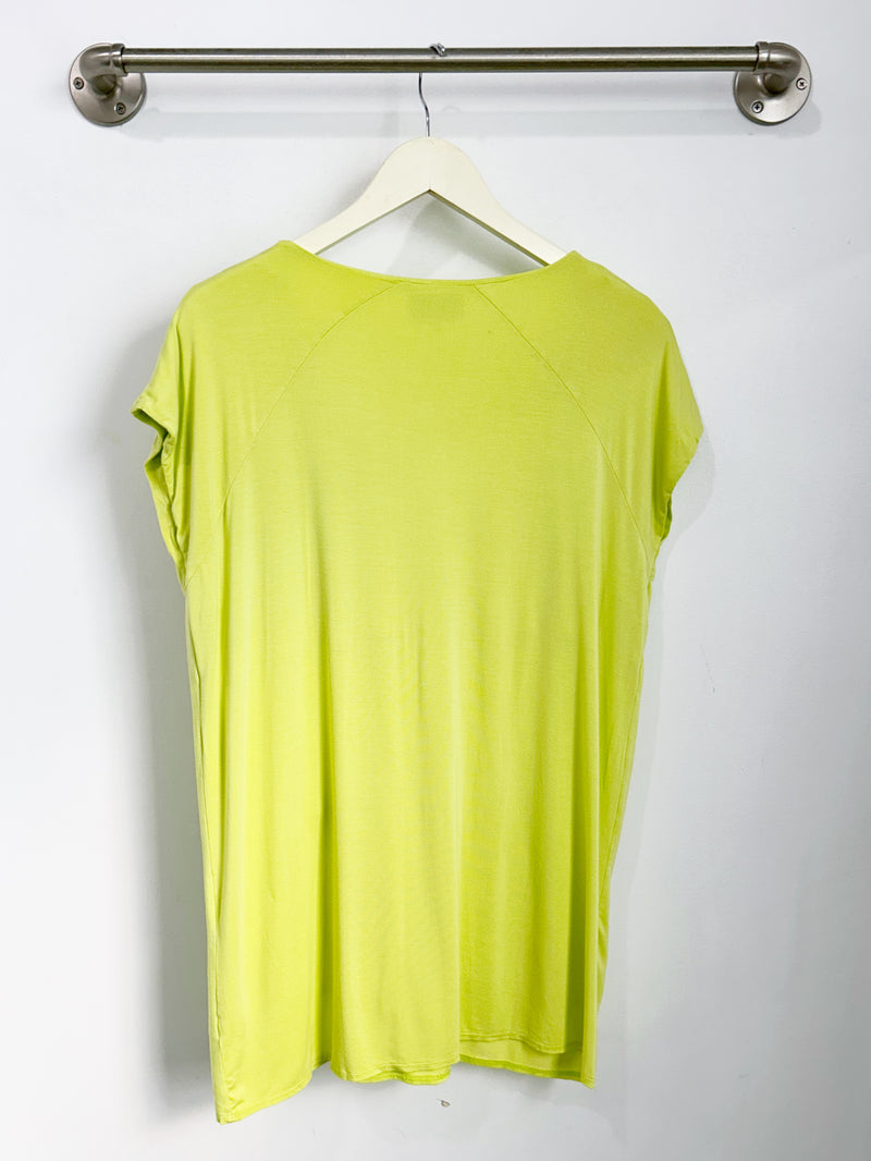 Dawn V-Neck Dress (Chartreuse) - XS