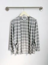 Boyfriend Cardigan (Heather Stripe) - S