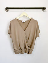 Luna Wrap Top (Cocoa) - S