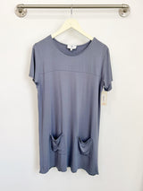 Stacey T-Shirt Dress (Vintage Blue) - M