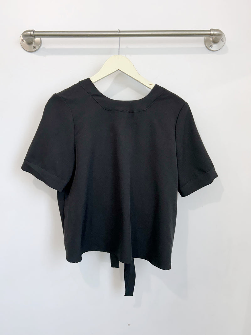 Carson Reversible Tie Top (Black) - XS